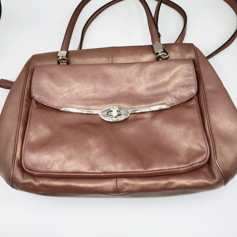 Coach Madison Mettalic Leather satchel